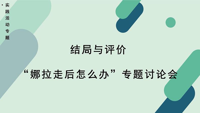 高中语文 人教统编版选择性必修中册《【实践活动专题】结局与评价：“娜拉走后怎么办”专题讨论会》教学课件第1页