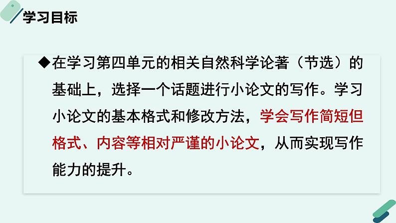 人教统编版高中语文 选择性必修下册《【实践活动专题】探索与发现：小论文写作指导及评析修改》教学课件第2页