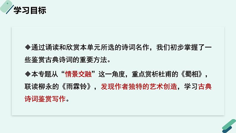 人教统编版高中语文 选择性必修下册《【写作专题】古老的诗意：诗词鉴赏写作》教学课件第2页