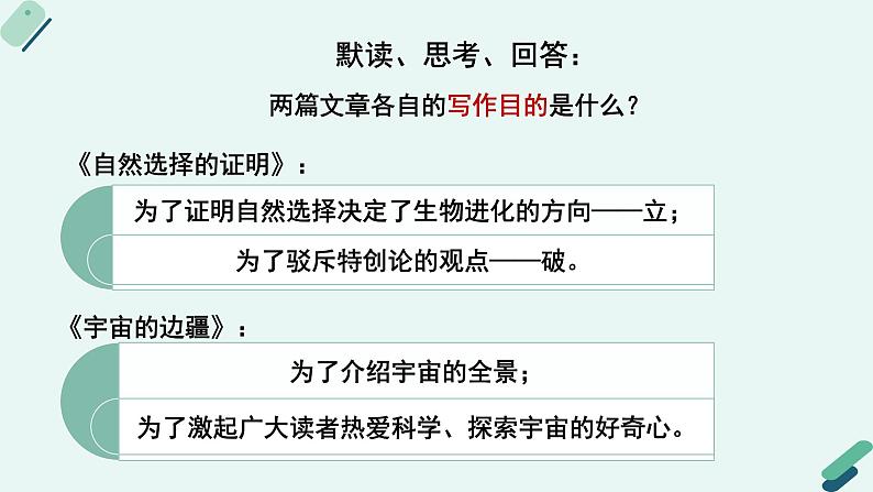 人教统编版高中语文 选择性必修下册《【阅读专题4】理性与情感：欣赏学术论著和科普作品的美感》教学课件第7页