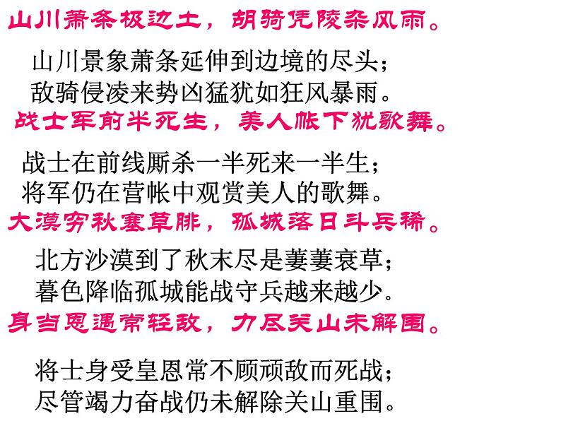 人教统编版高中语文选择性必修中册  古诗词诵读《燕歌行并序》参考课件第6页