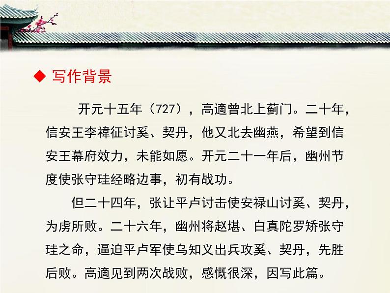 人教统编版高中语文选择性必修中册  古诗词诵读《燕歌行并序》精品课件第6页