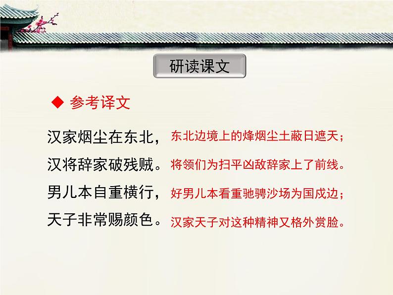 人教统编版高中语文选择性必修中册  古诗词诵读《燕歌行并序》精品课件第7页