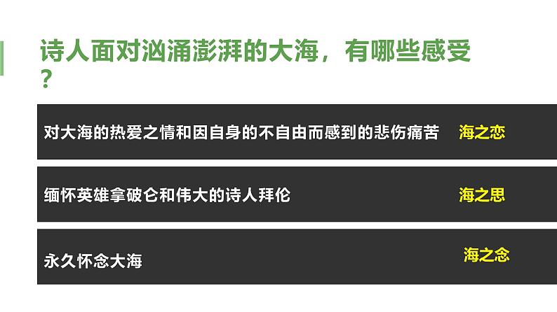 人教统编版高中语文选择性必修中册  第四单元 13*《致大海》精品课件第6页