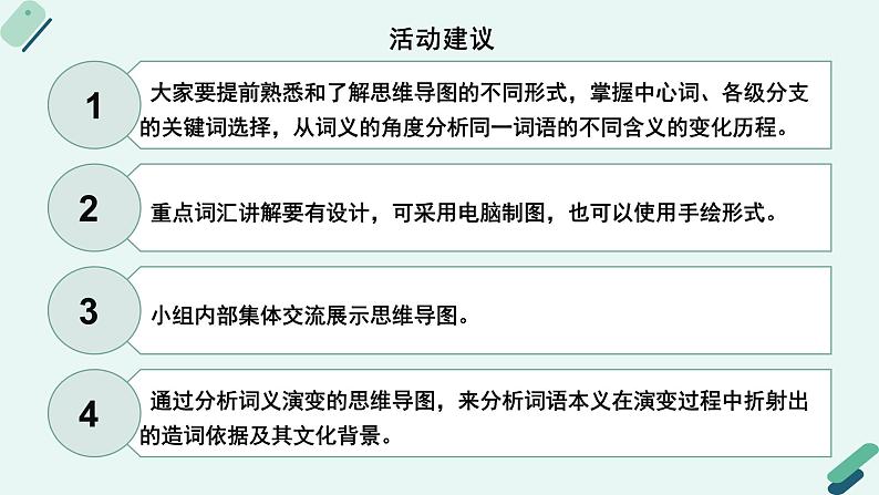 人教统编版高中语文必修上册《【实践活动专题2】休叹时光换，堪比造化工：词语家族的演变》教学课件第8页