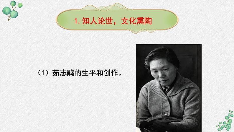 人教统编版高中语文必修上册 第一单元  3*《百合花》名师教学课件第7页