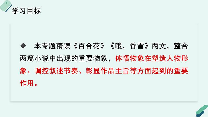 人教统编版高中语文必修上册《【阅读专题4】管中窥豹：物象，读出小说的多重境界》教学课件第2页