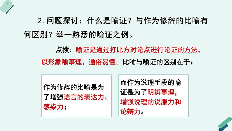 人教统编版高中语文必修上册《【阅读专题2】取譬说理：重估喻证的价值》教学课件第7页