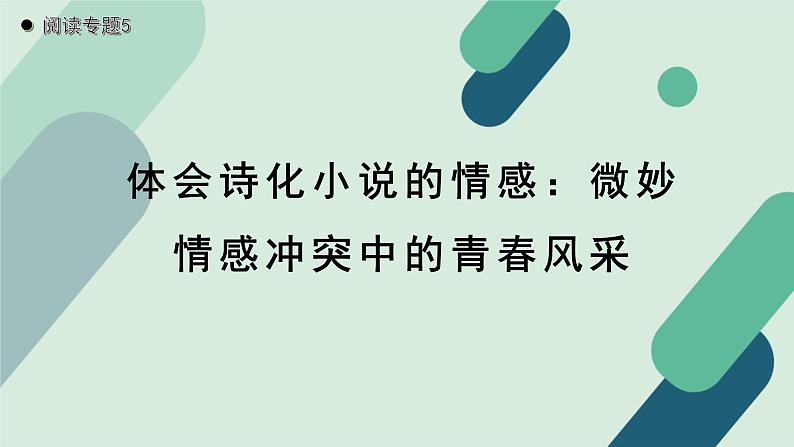 人教统编版高中语文必修上册《【阅读专题5】体会诗化小说的情感：微妙情感冲突中的青春风采》教学课件第1页