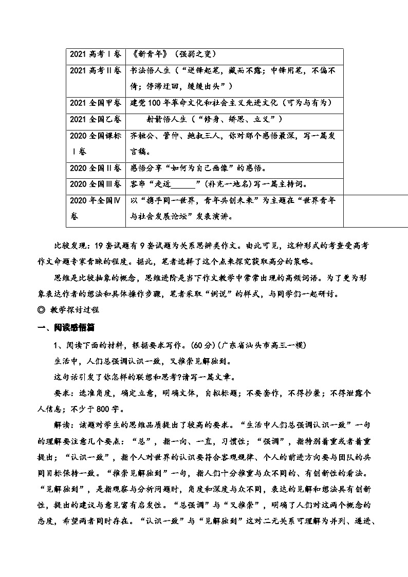 关系思辨类材料作文高分技法再探-2025年高考语文现代文阅读与写作突破提升训练（新高考地区通用）第2页