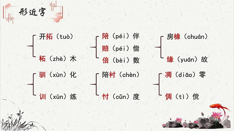 人教统编版高中语文必修 上册 第七单元  14*《故都的秋》基础字词积累  课件第4页