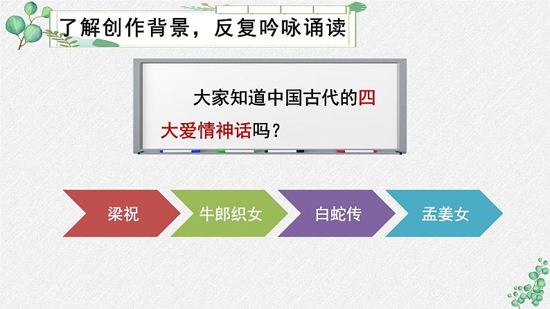 人教统编版高中语文必修 上册 第八单元  古诗词诵读《鹊桥仙（纤云弄巧》名师教学课件第7页