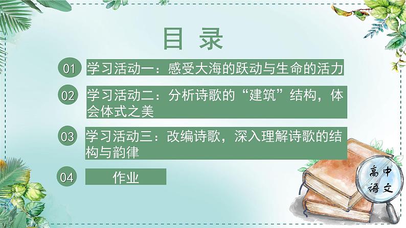 人教统编版高中语文选择性必修中册《学习任务二：诗歌，心灵的舞蹈》单元教学课件（第六七课时）第5页