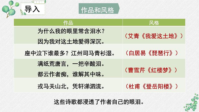 人教统编版高中语文必修 上册  第八单元  古诗词诵读《虞美人》名师教学课件第5页