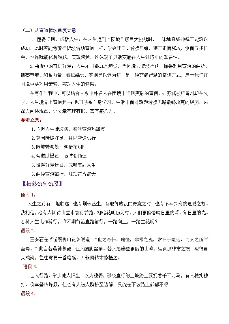 专题19  2025南京盐城高三一模考试作文写作指导（陡坡和弯道）-备战2025年高考语文议论文写作第2页