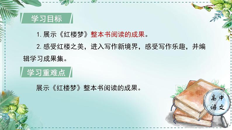 人教统编版高中语文必修 下册 第七单元整本书阅读《红楼梦》《学习任务五：迁移运用，交流展示》单元教学课件（1课时）第4页