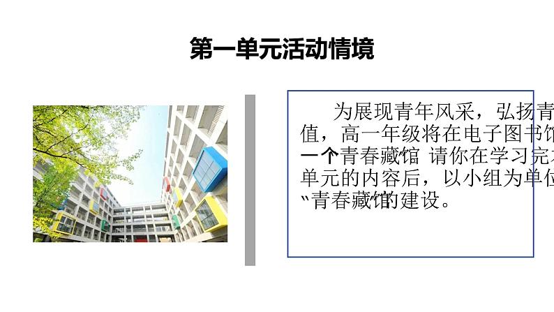 第一单元 整体感知青春风采 教学课件统编版高中语文必修上册第3页