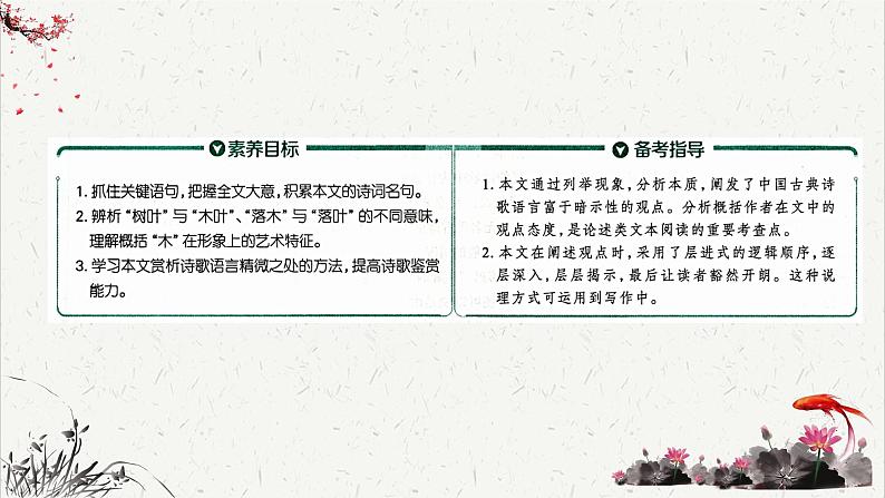 人教统编版高中语文必修 下册3-9*《说“木叶”》课文简析   课件第2页