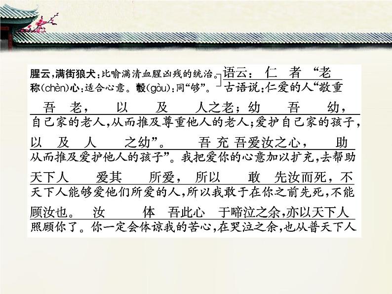 人教统编版高中语文必修 下册 5-11.2*《与妻书》课文对译  课件第5页