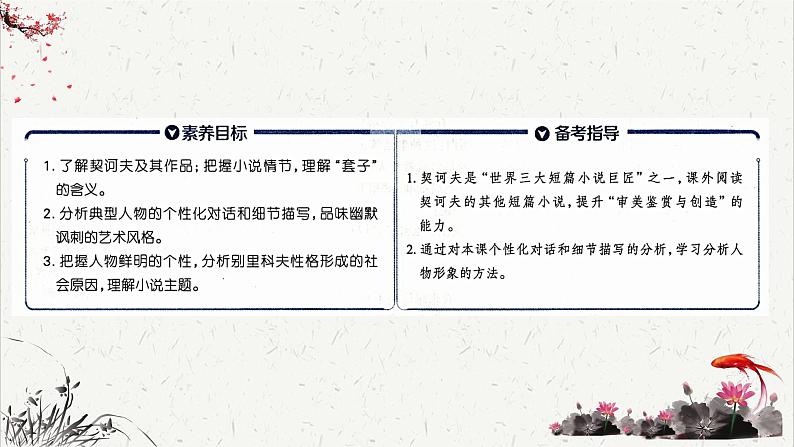 人教统编版高中语文必修 下册 6-13.2*《装在套子里的人》重难点探究  课件第3页