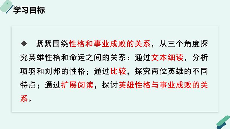 人教统编版高中语文必修 下册第一单元【阅读专题5】英雄的性格与命运：《鸿门宴》群文联读 课件第2页