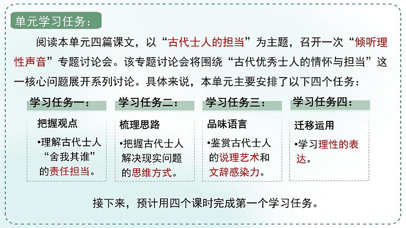 人教统编版高中语文必修下册第八单元责任与担当《学习任务一：把握观点，理解文章的针对性》单元教学课件（一二课时）第8页