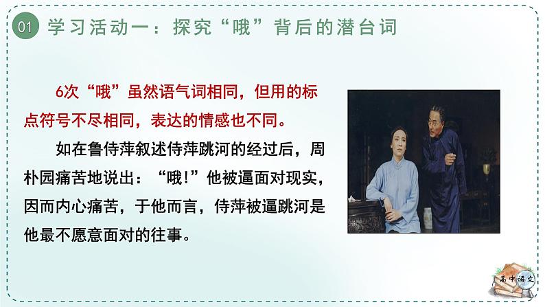 人教统编版高中语文必修下册第二单元良知与悲悯《学习任务二：再次阅读文本，把握戏剧语言特点》单元教学课件（2课时）第7页