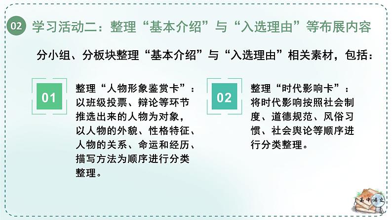 人教高中语文必修下册第六单元观察与批判《学习任务三：为“世界文学形象名人堂”展览会进行布展》单元教学课件（2课时）第8页