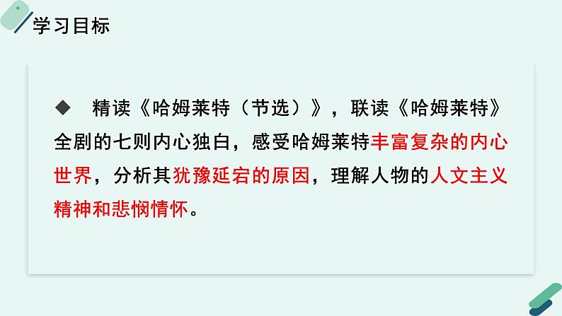 人教统编版高中语文必修下册【阅读专题4】忧郁的王子：内心独白赏析  课件第2页