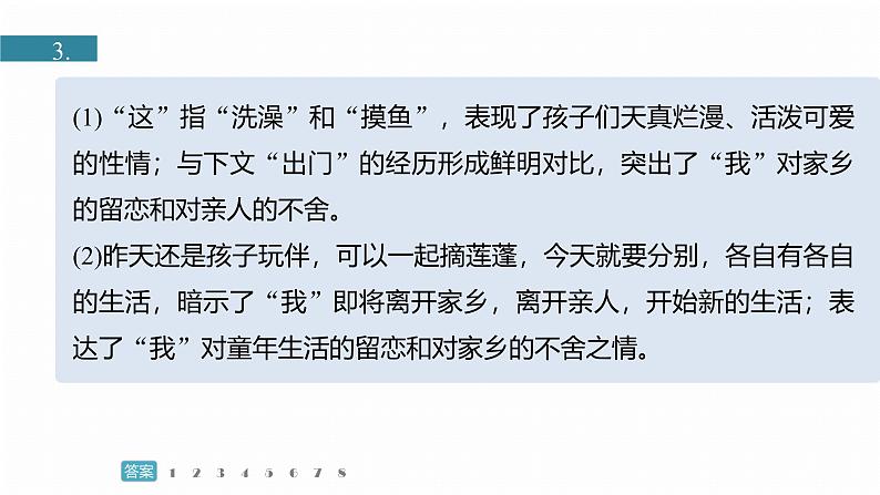 复习任务群二  任务一 专题练案　自传类成长小说--2025语文步步高大二轮专题复习课件第4页