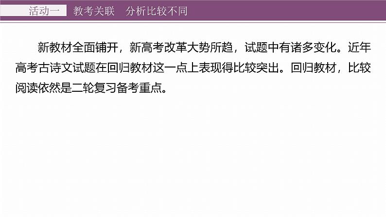 复习任务群五  任务三 学案22　比较鉴赏，求同存异--2025语文步步高大二轮专题复习课件第5页