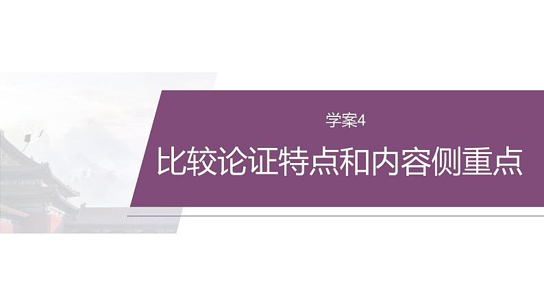 复习任务群一   任务二 学案4　比较论证特点和内容侧重点--2025语文步步高大二轮专题复习课件第2页