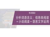 训练任务群八  考点练案2　分析词语含义：信息类阅读＋小说阅读＋语言文字运用--2025年高考语文大二轮专题复习课件+教案+学案