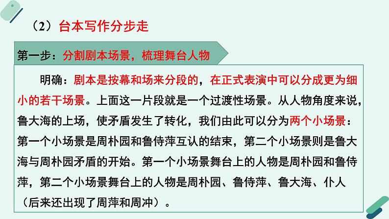 人教统编版高中语文必修 下册【实践活动专题】为了更好的呈现：从剧本到“台本”  课件第8页