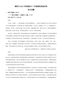 河南省南阳市2023-2024学年高二上学期期末考试语文试题（解析版）
