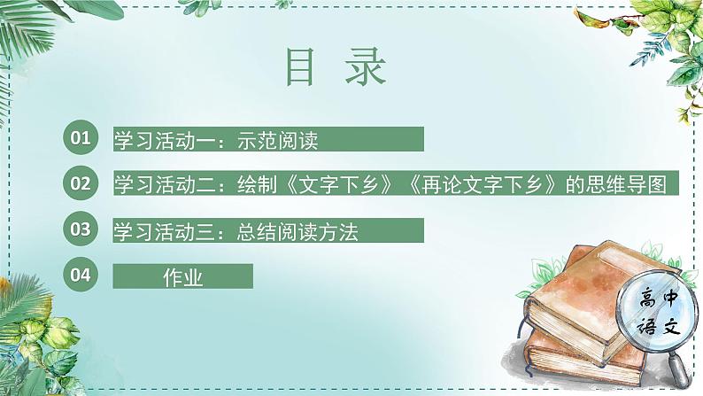 人教统编版高中语文必修上册第三单元《学习任务一：通读全书，形成方法》单元教学课件（4课时）第6页