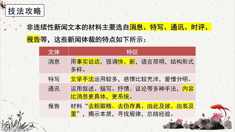 人教统编版高中语文必修 上册高考考点聚焦：非连续性新闻文本概括理解  课件第6页