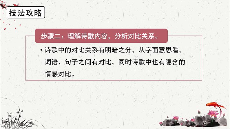 高中语文 人教统编版选择性必修下册高考考点聚焦：鉴赏诗歌的表现手法—对比课件第7页