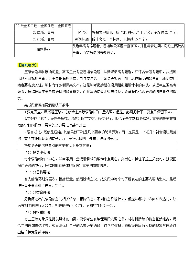 专题12 扩展语句压缩语段类语用题型分类（解析版）第2页