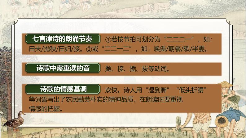 部编版2025高中语文必修上册《插秧歌》 课件第8页