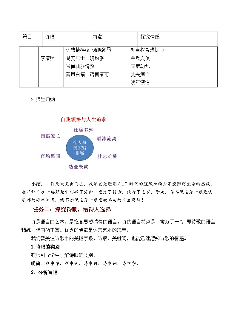 部编版2025高中语文必修上册生命的诗意第三单元大单元教学设计第3页