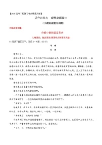 07小说阅读分析语言艺术-2025年高考语文二轮复习之现代文阅读讲练（全国通用）