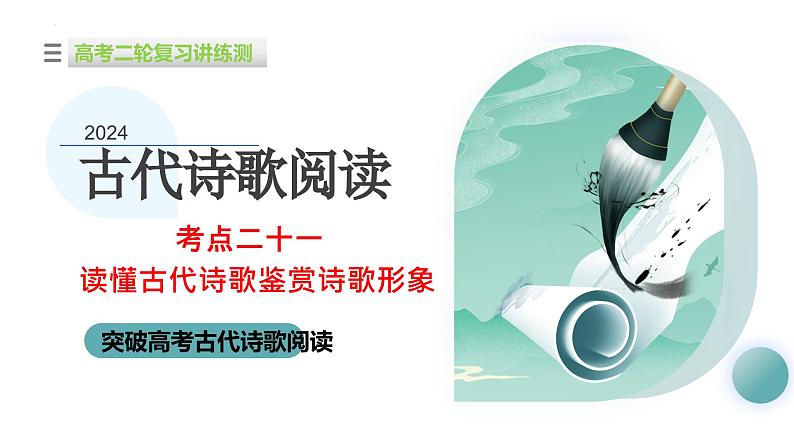 专题21 读懂古代诗歌，鉴赏诗歌形象（课件）-2024年高考语文二轮复习课件（新教材新高考）第2页