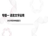 新高考语文二轮复习基础巩固课件专题一 语言文字运用