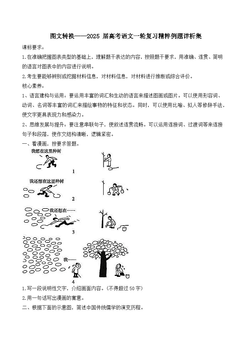 2025届高考语文一轮复习试题13图文转换复习例题（含答案）第1页