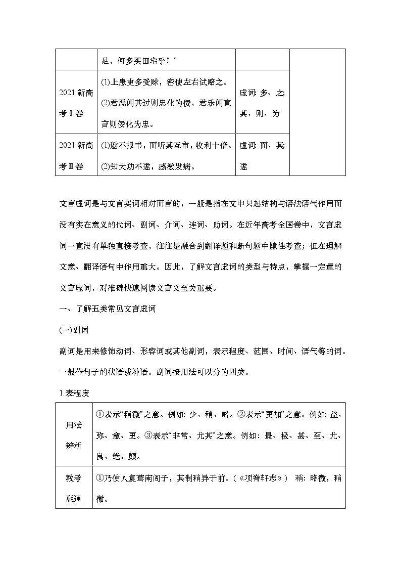 2025届高中语文一轮复习学案17　理解文言虚词的意义与用法（含答案）第2页