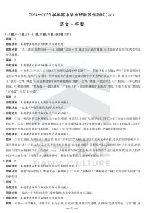 河南省部分学校2024-2025学年高三下学期3月阶段性测试（六）语文试卷（PDF版附解析）