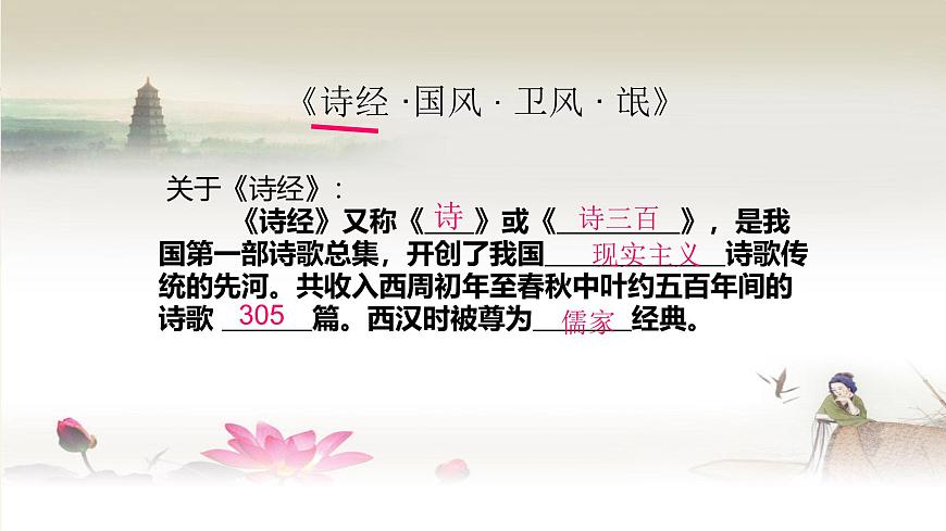 统编版高中语文选择性必修下册《氓》课件第4页