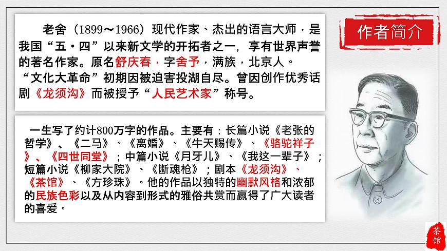 统编版高中语文选择性必修下册课件《茶馆（节选）》第6页