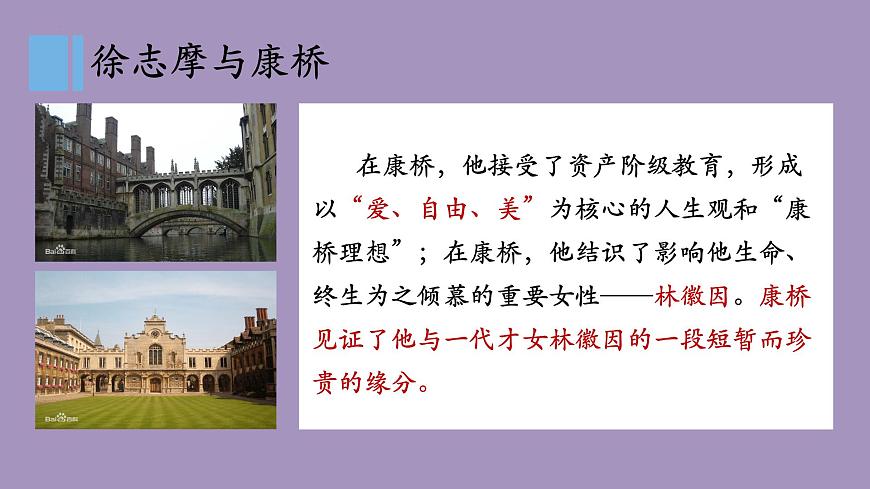 统编版高中语文选择性必修下册《再别康桥》教学课件第6页